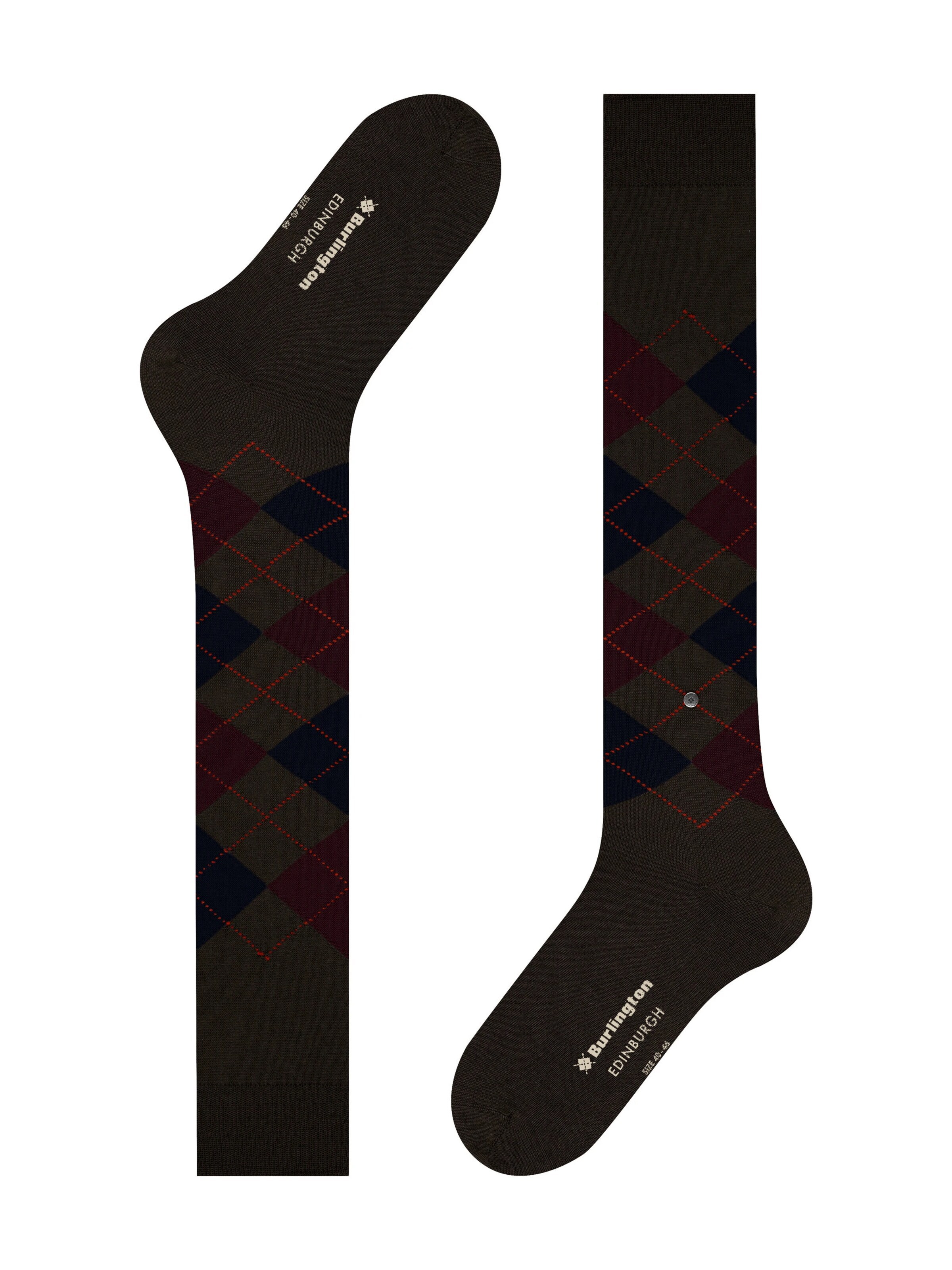 BURLINGTON Knee High Socks 'Edinburgh' in Brown