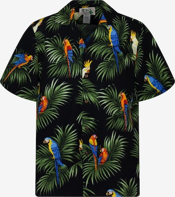 Camicia 'Kakadu Allover' di KY's in nero: frontale