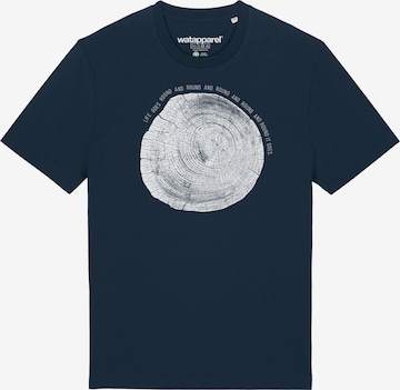 Maglietta 'Baumscheibe' di Watapparel in blu: frontale