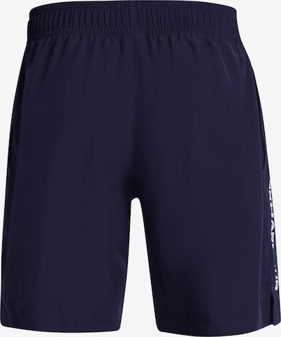 Sportinės kelnės 'Wordmark' iš UNDER ARMOUR, spalva – tamsiai mėlyna / balta, Prekių apžvalga