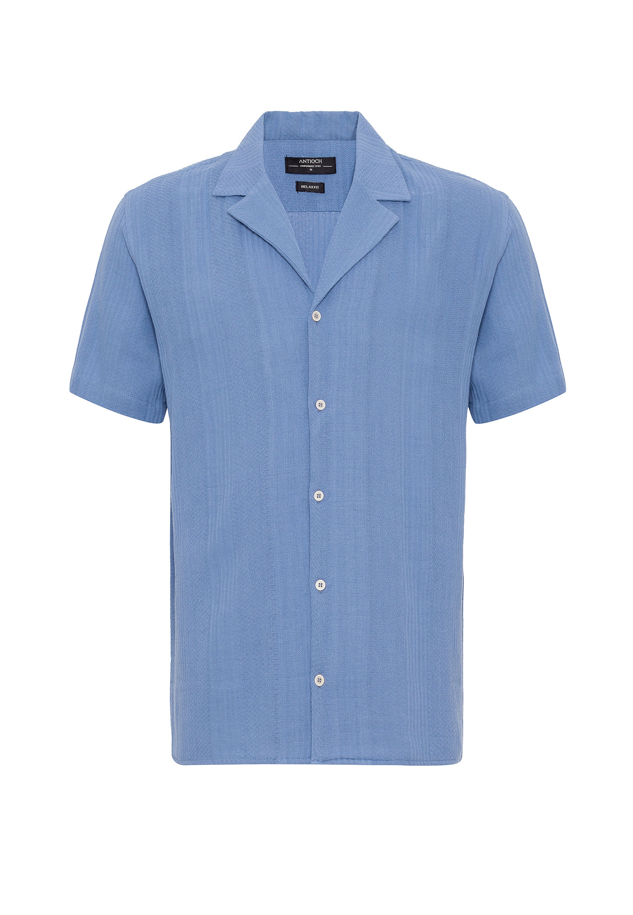 Antioch Rovný strih Košeľa - Modrá: predná strana