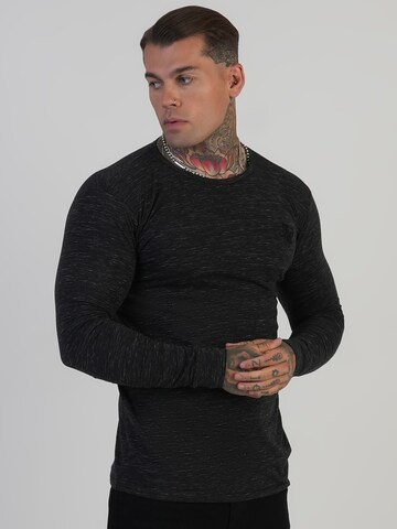 SikSilk Shirt in Black: front