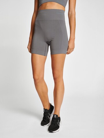 Hummel Skinny Workout Pants 'Tif' in Grey: front