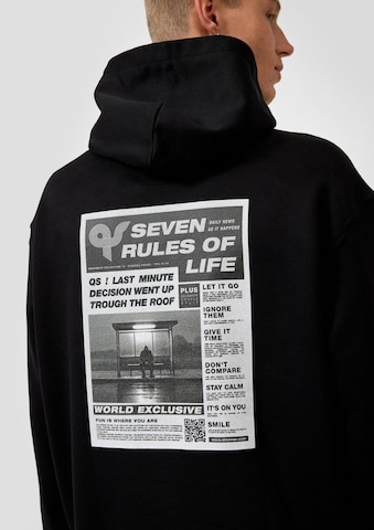 Sweat-shirt QS en noir