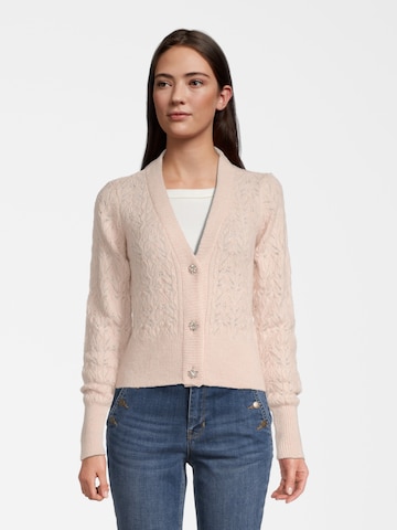 Orsay Knit Cardigan 'Shiny' in Beige: front