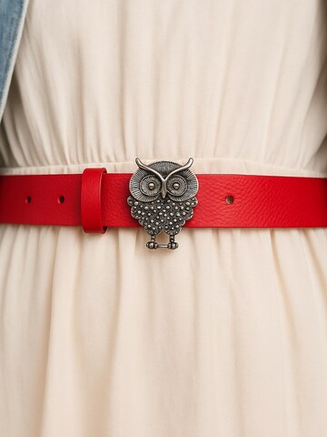 COLLEZIONE ALESSANDRO Belt 'Eule' in Red
