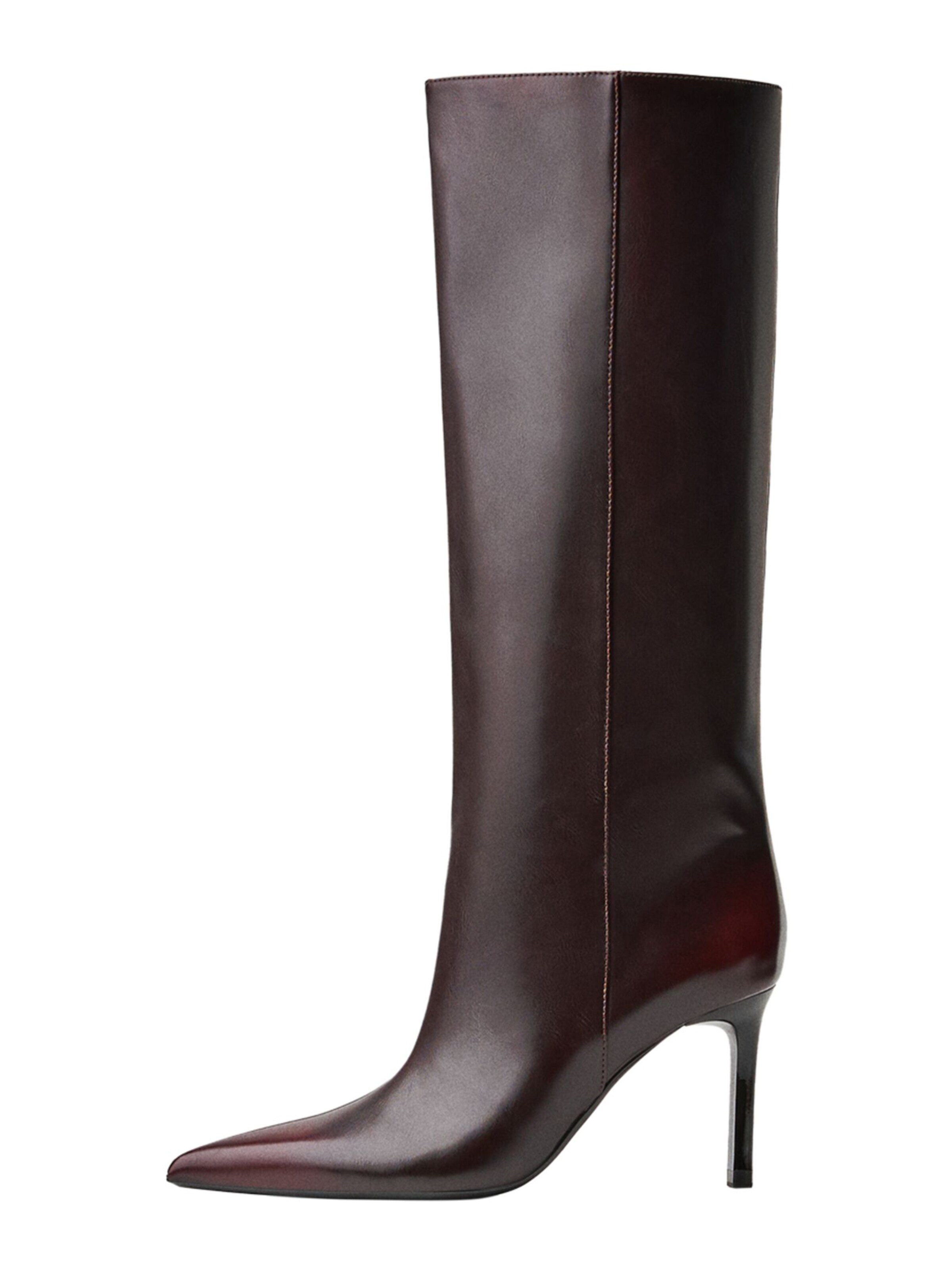 Bershka Kozaki w kolorze czerwony