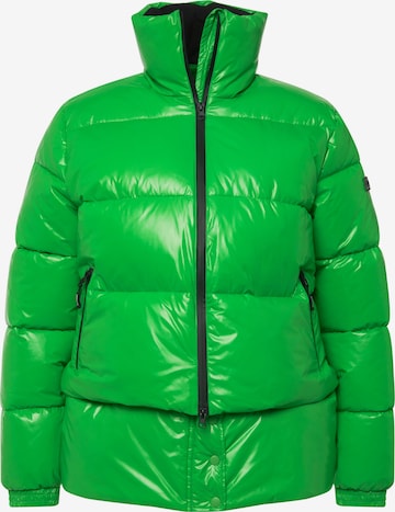 Ulla Popken Winter Jacket in Green: front