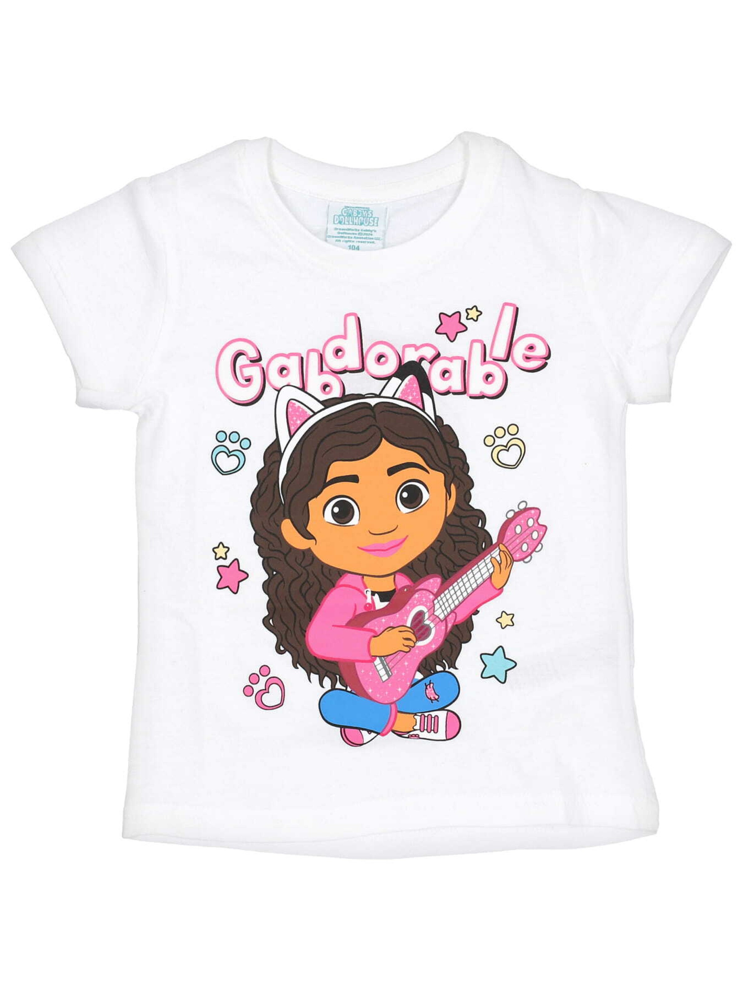 Gabby`s Dollhouse T-Shirt 'Gadorable' in Weiß: Vorderseite