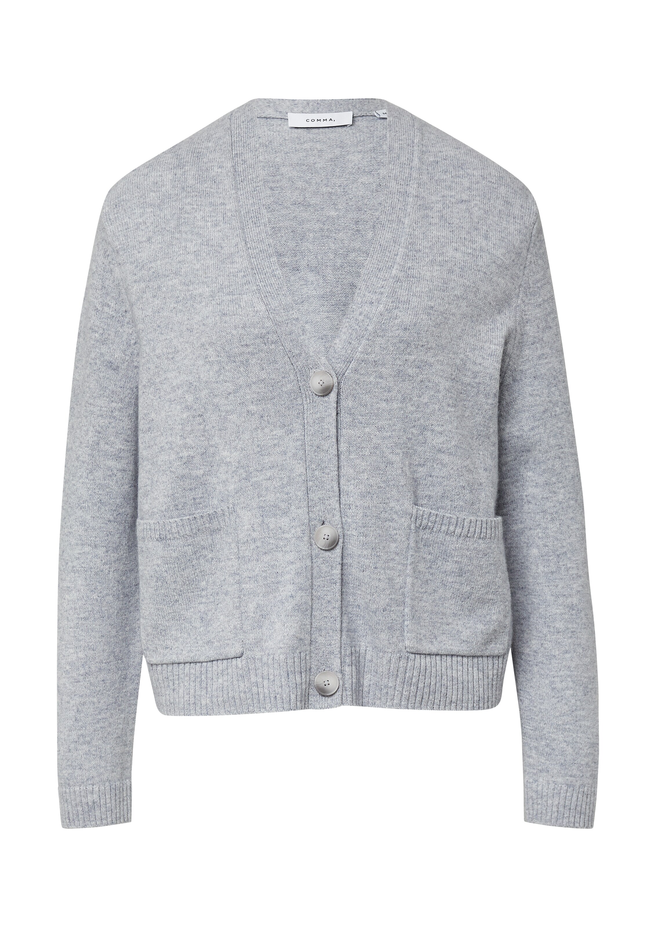 COMMA Strickjacke in Grau: Vorderseite