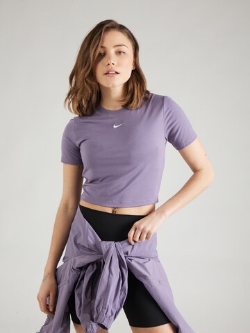 Nike Sportswear Majica 'Essential' | vijolična barva: sprednja stran