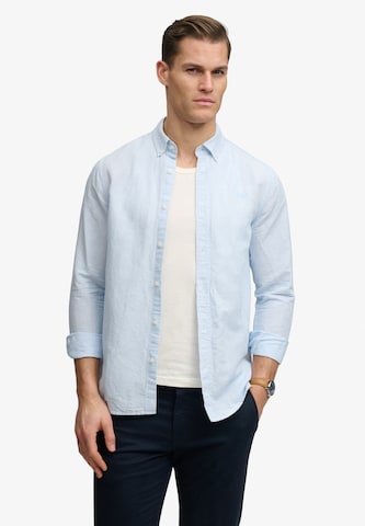 Superdry & Co Regular Fit Hemd in Blau: Vorderseite
