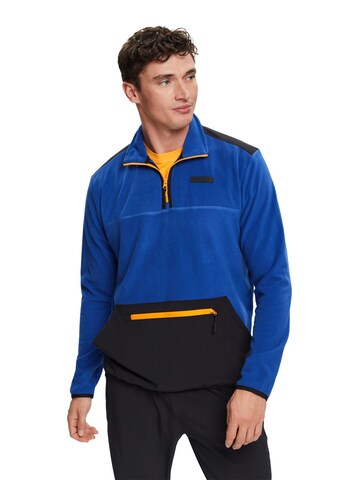 Pull-over de sport ESPRIT en bleu : devant