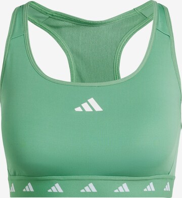 ADIDAS PERFORMANCE Sports Bra 'Powerreact Training Medium-support Techfit' in Green: front