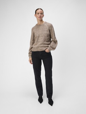 OBJECT Sweater 'OBJFLORA' in Brown