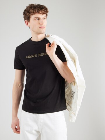 ARMANI EXCHANGE Shirt 'T-SHIRT' in Black: front