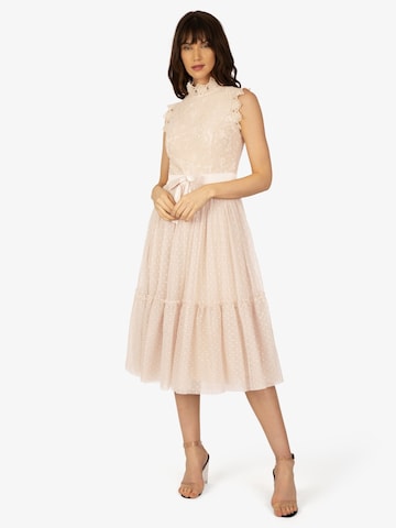 APART Evening Dress in Beige: front