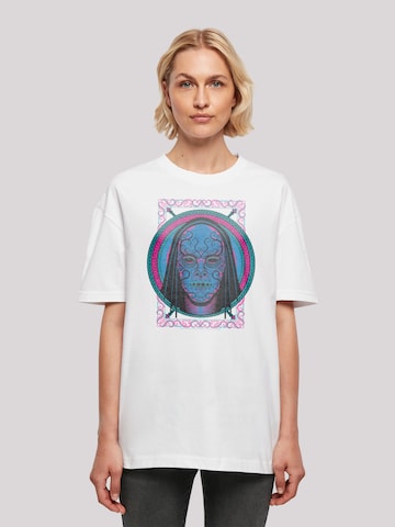 F4NT4STIC T-Shirt 'Harry Potter Neon Death Eater Mask' in Weiß: predná strana