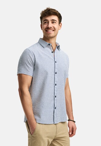INDICODE JEANS Regular fit Button Up Shirt 'Maribo' in Blue: front