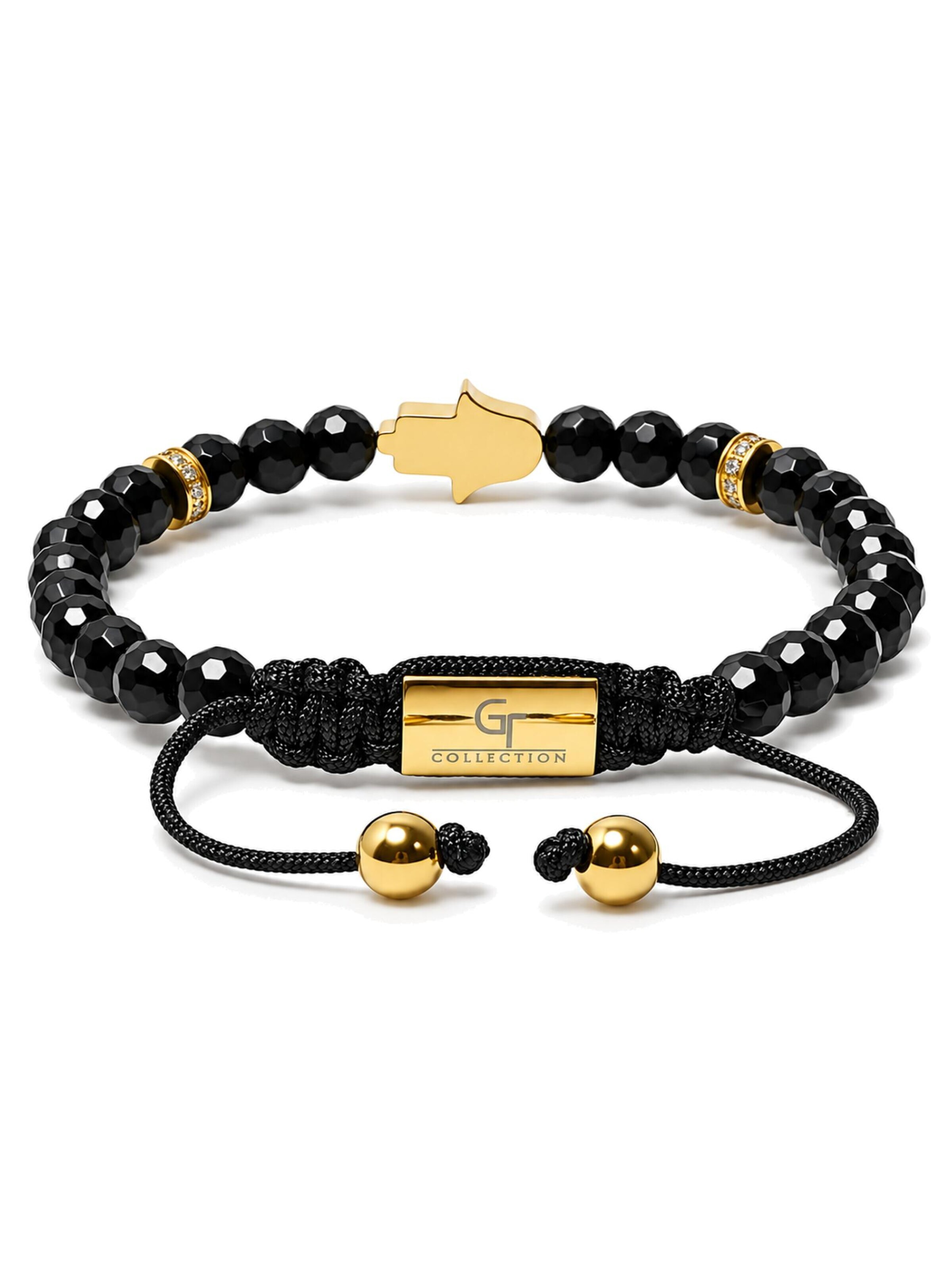 GT Collection Armband 'Hamsa Hand'‌‌‌‌‌‌‌‌‌‌ in Schwarz