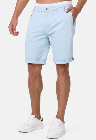 INDICODE JEANS Regular Chino Pants 'Creel' in Blue