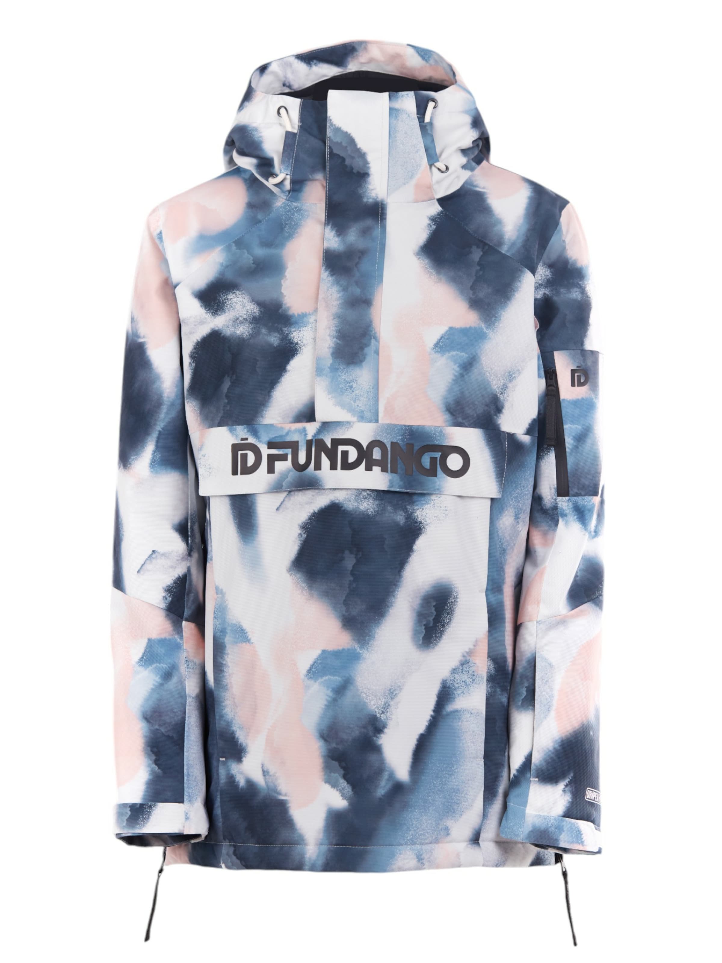 Fundango Outdoor jacket 'Birch ECO Logo Anorak' in Blue: front