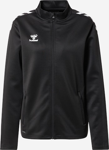 Hummel Athletic Zip-Up Hoodie 'Core XK Poly' in Black: front