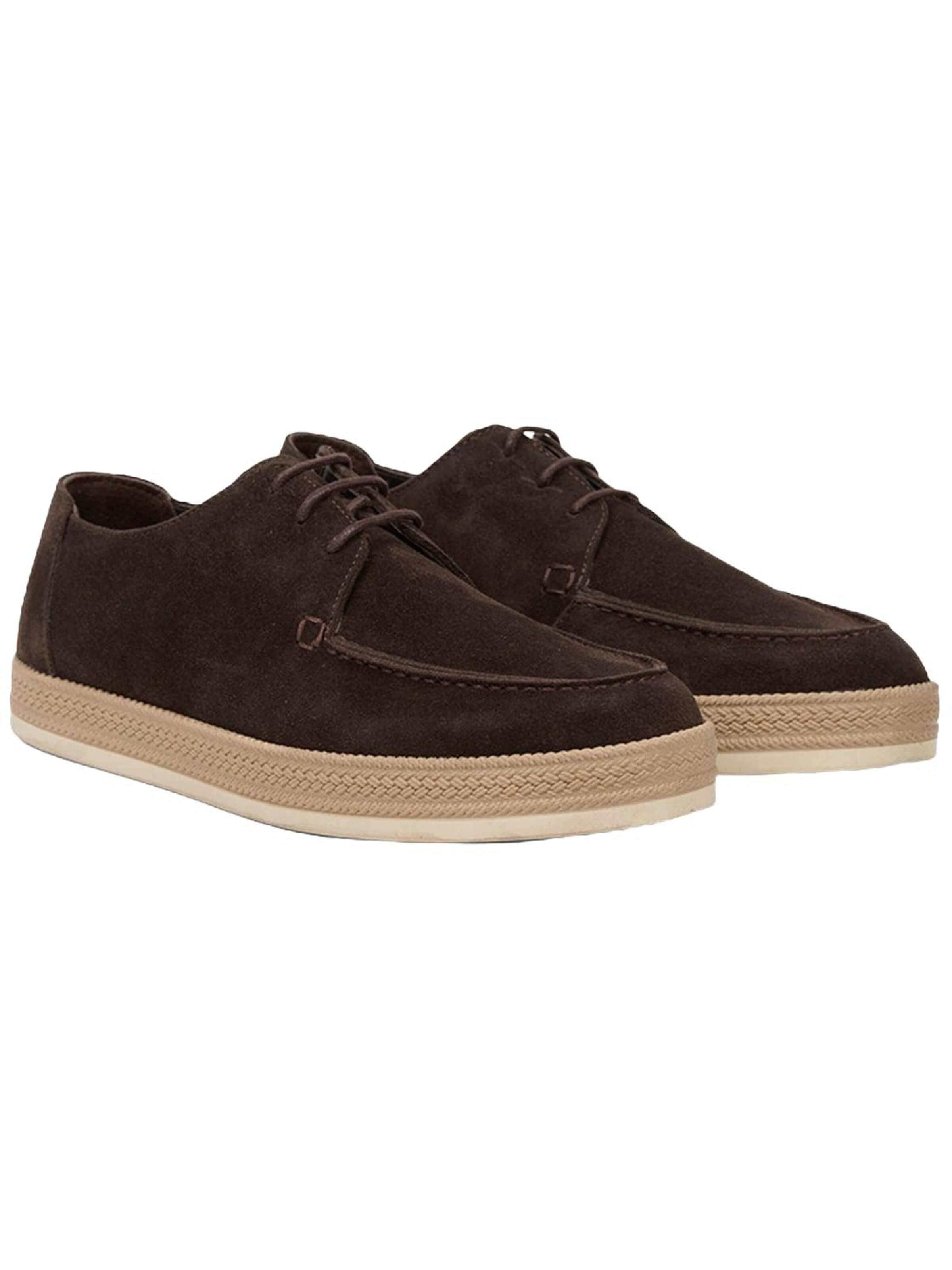 Chaussure basse 'Lässige Spitze' Desa en marron : devant