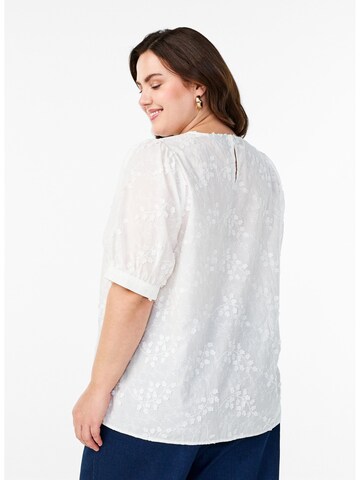 Camicia da donna 'MRicca' di Zizzi in bianco