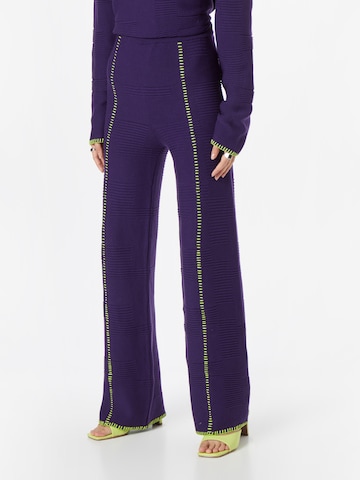 Wide Leg Pantalon 'Idris Dorthea' Hosbjerg en violet : devant