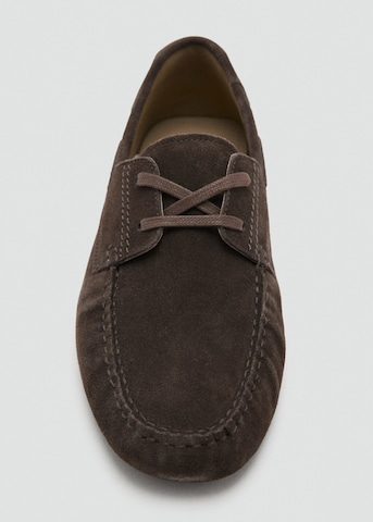 MANGO MAN Lace-Up Shoes 'Driver' in Brown