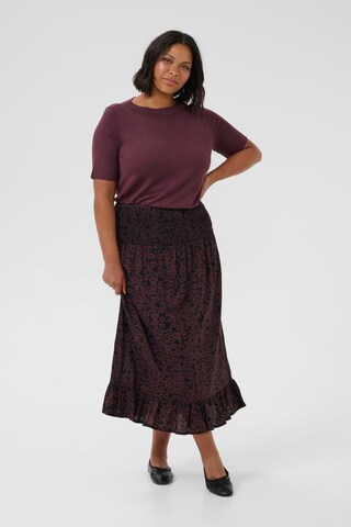 Jupe 'Bella' KAFFE CURVE en marron