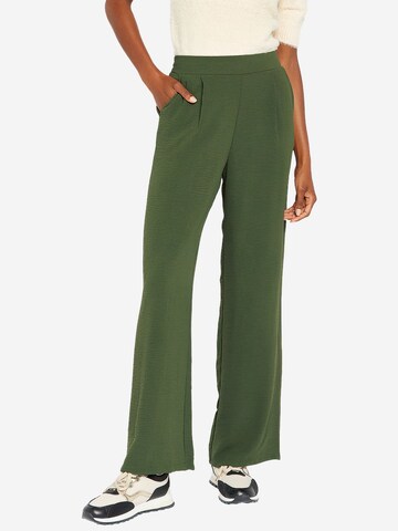 LolaLiza Wide leg Pleat-front trousers in Green