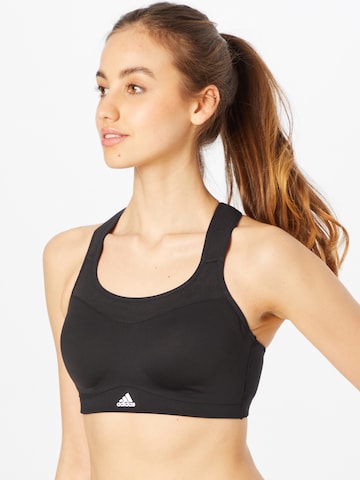 ADIDAS SPORTSWEAR Bralette Sports Bra 'Tlrd Impact High-Support' in Black: front