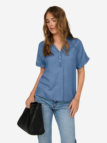 Maglietta 'ONLCHARIS LIFE CAP SLEEVE SHIRT WVN CC 15363976' di ONLY in blu: frontale