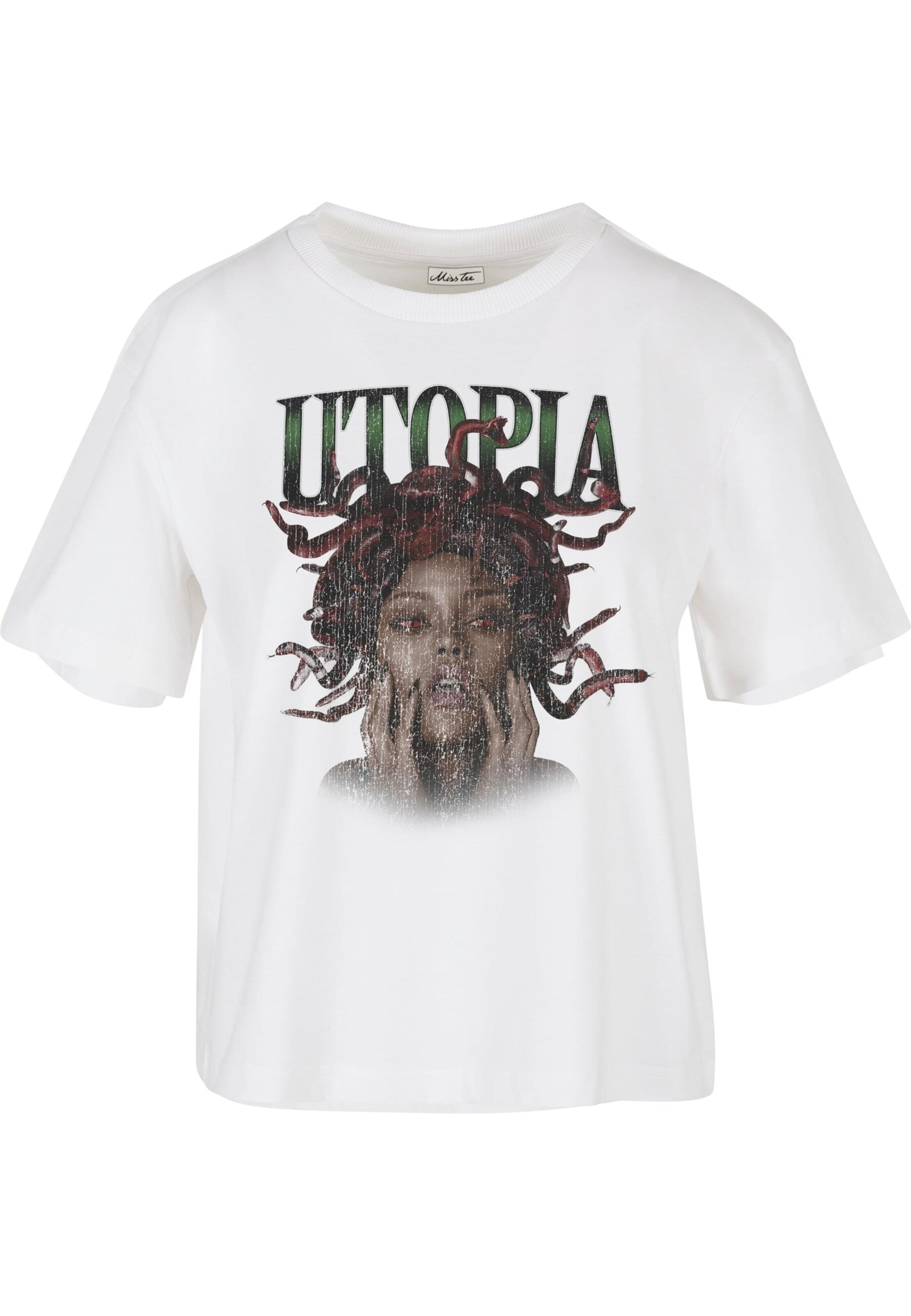 Mister Tee Koszulka 'Utopia' w kolorze biały: przód