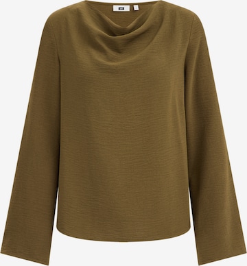 WE Fashion Blouse in Groen: voorkant