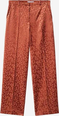 Wide Leg Pantalon à plis 'Topete' MANGO en marron : devant