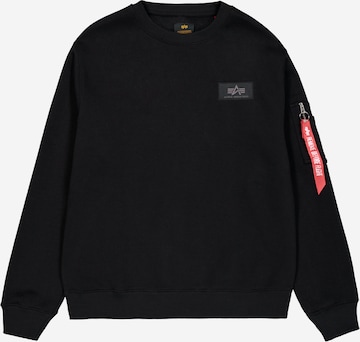 ALPHA INDUSTRIES Sweatshirt in Schwarz: Vorderseite