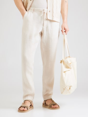 Bruun & Stengade Normalny krój Chinosy 'Ginos' w kolorze beżowy: przód