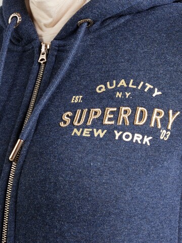 Superdry Sweatvest 'Luxe' in Blauw