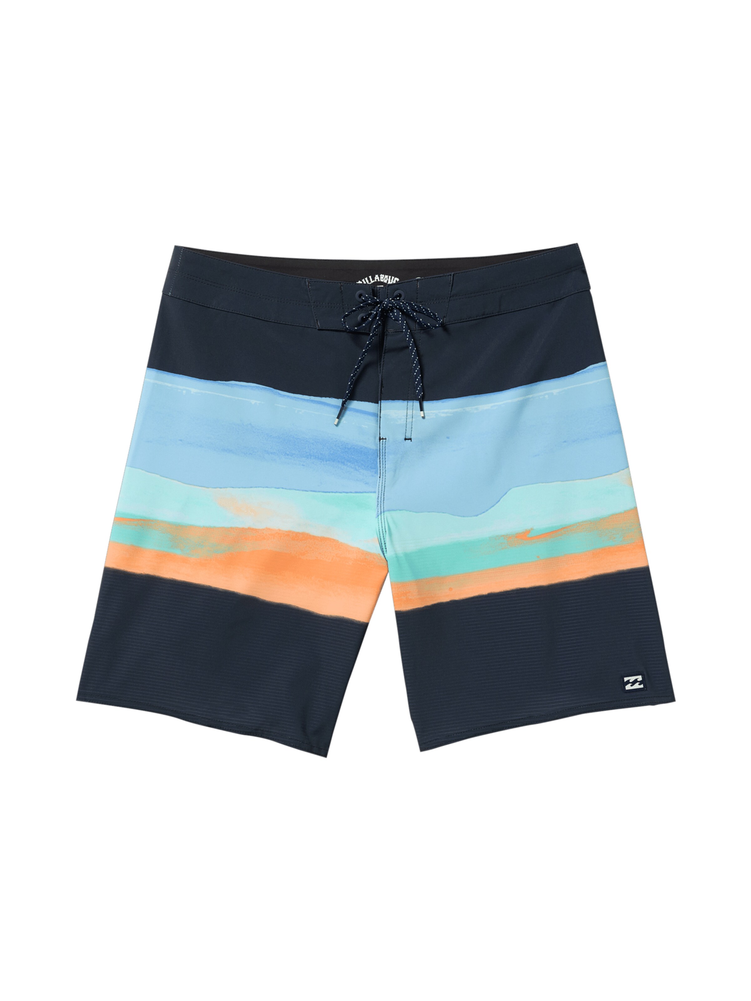 BILLABONG Boardshorts 'Sundays' en bleu marine / aqua / bleu clair / abricot, Vue avec produit