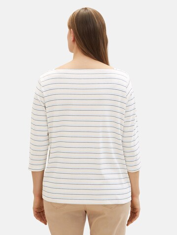 Tricou de la Tom Tailor Women + pe alb