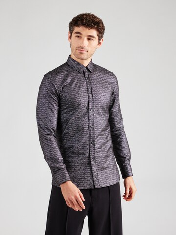 HUGO Slim fit Srajca 'Elisha02' | črna barva: sprednja stran