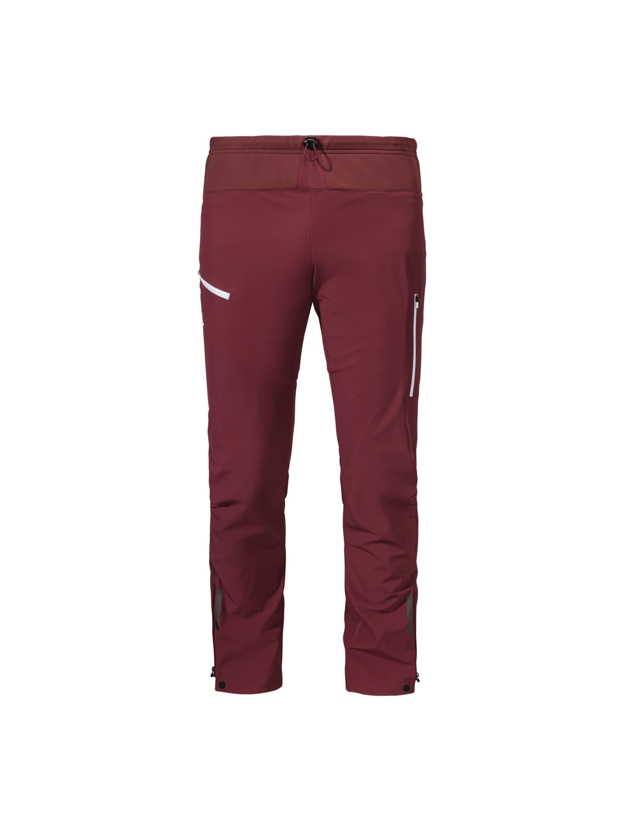 Schöffel Regular Outdoor trousers 'Rinnen' in Red: front