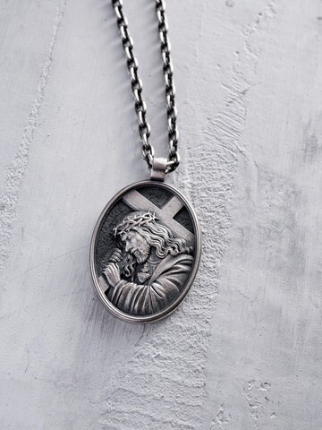 REYTEL Anhänger 'JESUS CHRIST. REDEMPTION'‌‌‌‌‌‌‌ in Silber: Vorderseite