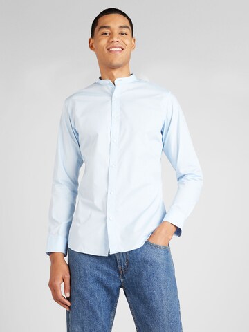 JACK & JONES Slim fit Button Up Shirt 'Joe' in Blue: front