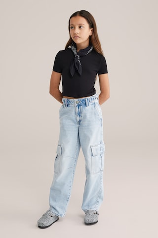WE Fashion Широка кройка Дънки в синьо