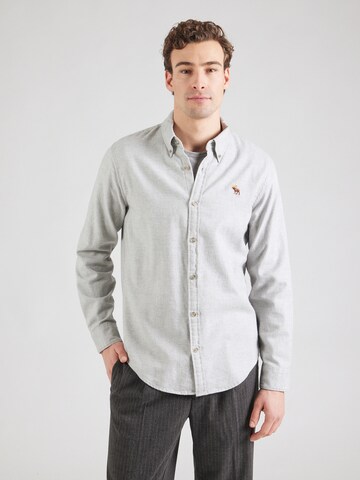 Abercrombie & Fitch Regular Fit Hemd in Grau: Vorderseite