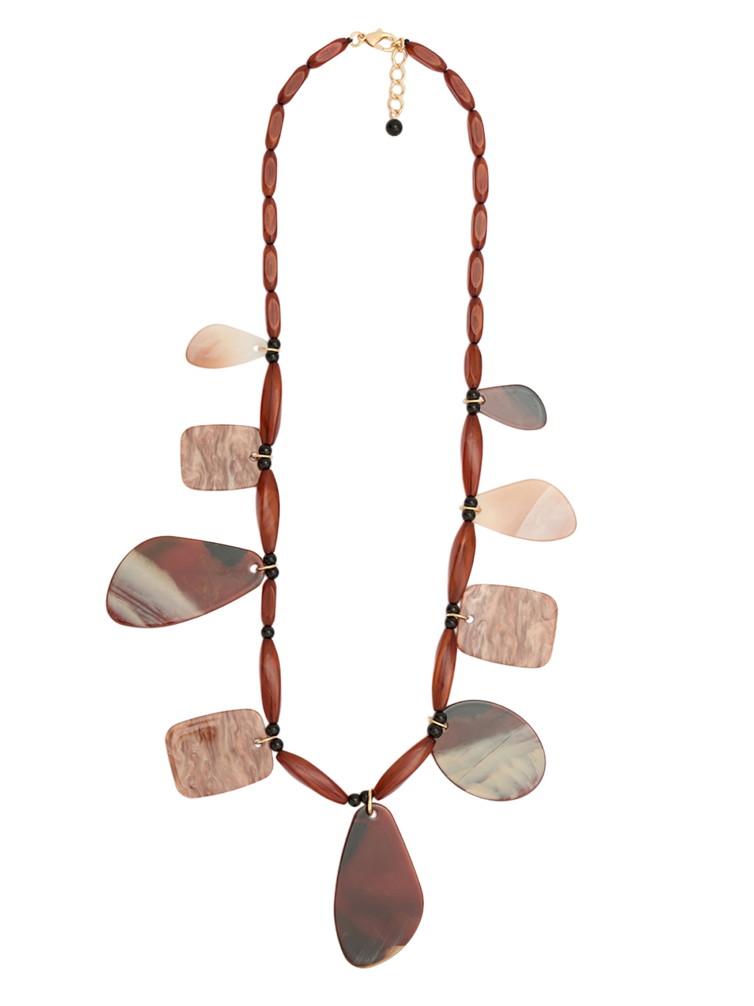 Collana di NALì in marrone: frontale